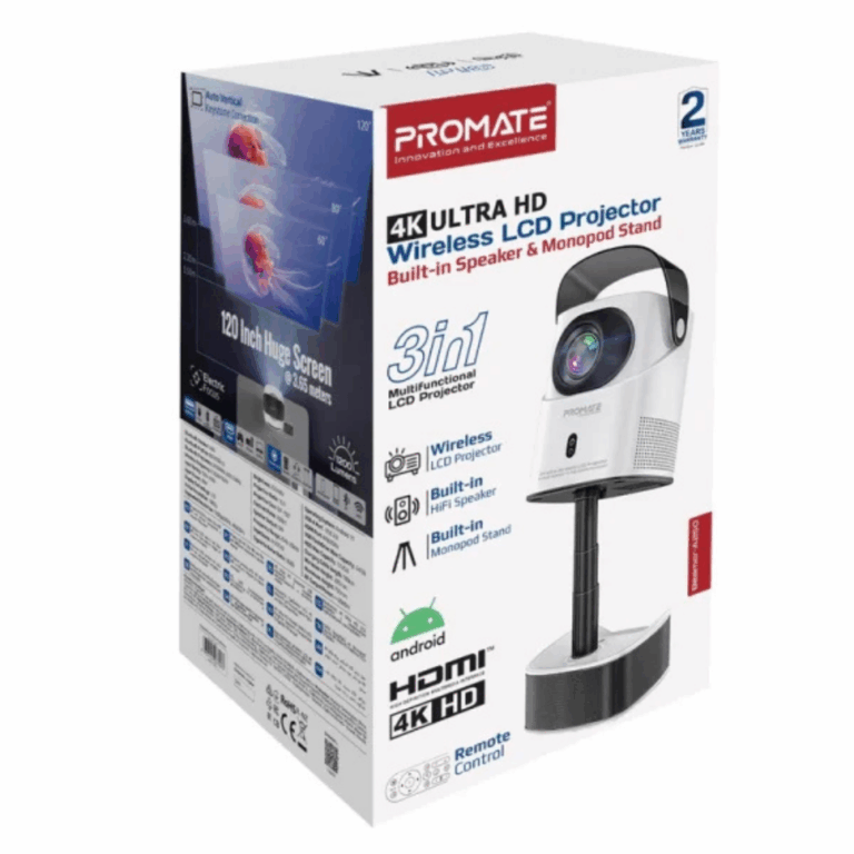 Promate Wireless 4K Ultra HD DLP Projector