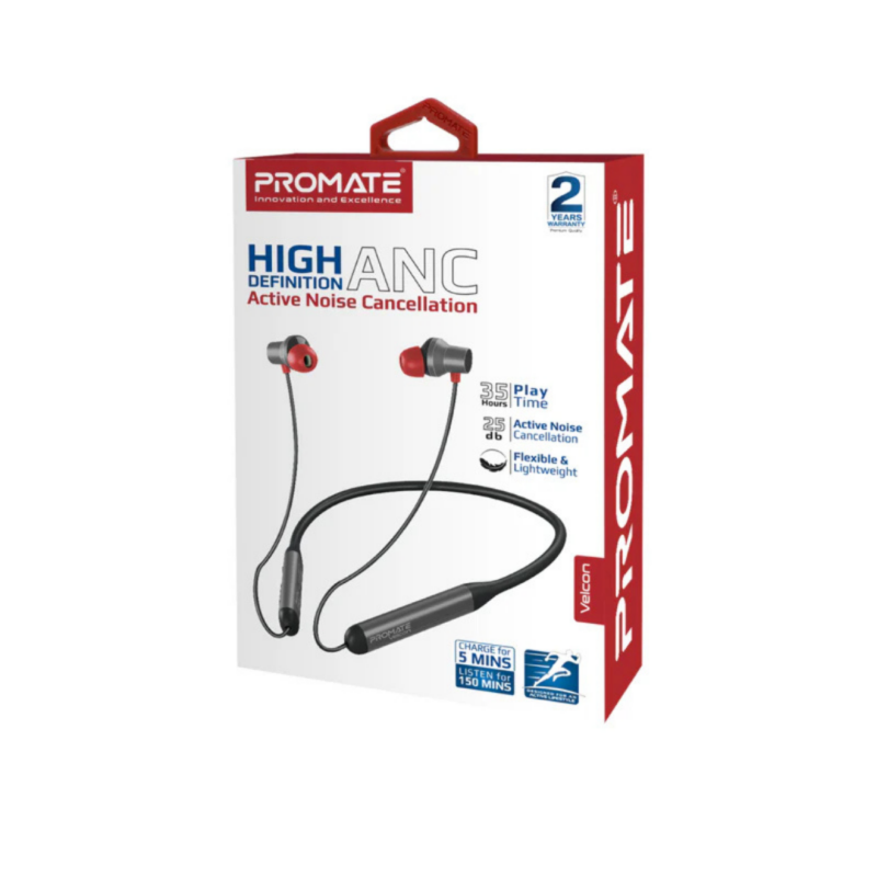 Promate High-Definition ANC Wireless Neckband Earphones