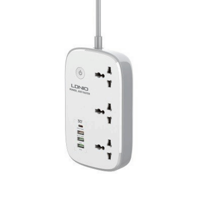 LDNIO WIFI Smart Universal Power Strip 3 Outlets+1 PD Power Socket Switches Extension (SCW3451)