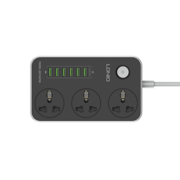 LDNIO SC3604 Power Strip With 3 Universal Socket, 6 USB Charging Ports Power Extension