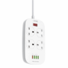 LDNIO SC4407 Power Socket 4 USB Charger with Power Extension Cord
