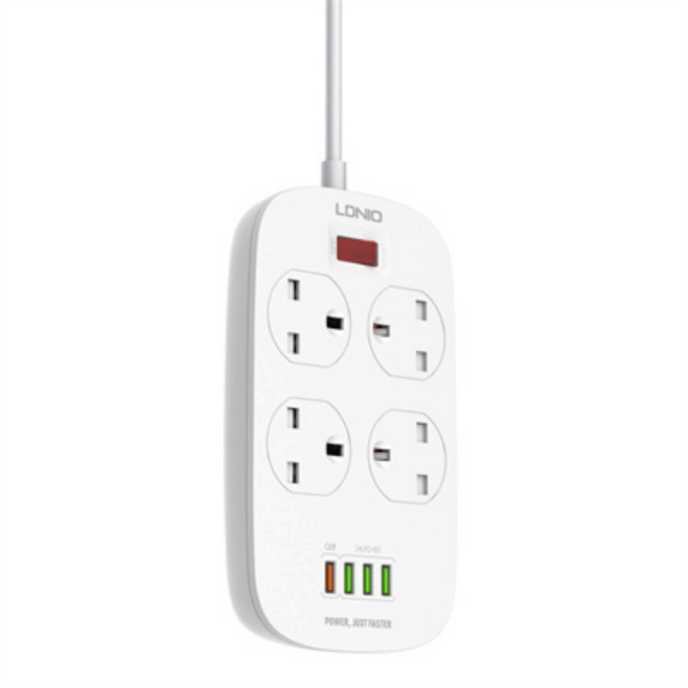 LDNIO SC4407 Power Socket 4 USB Charger with Power Extension Cord