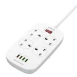 LDNIO SC4407 Power Socket 4 USB Charger with Power Extension Cord