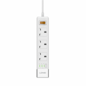 LDNIO SC5319 Multi Socket Extension Lead with 5 AC 3 USB Power Socket Plug Extender