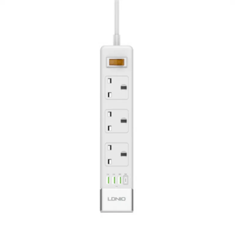 LDNIO SC5319 Multi Socket Extension Lead with 5 AC 3 USB Power Socket Plug Extender