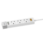LDNIO SC5319 Multi Socket Extension Lead with 5 AC 3 USB Power Socket Plug Extender
