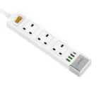 LDNIO SC5319 Multi Socket Extension Lead with 5 AC 3 USB Power Socket Plug Extender