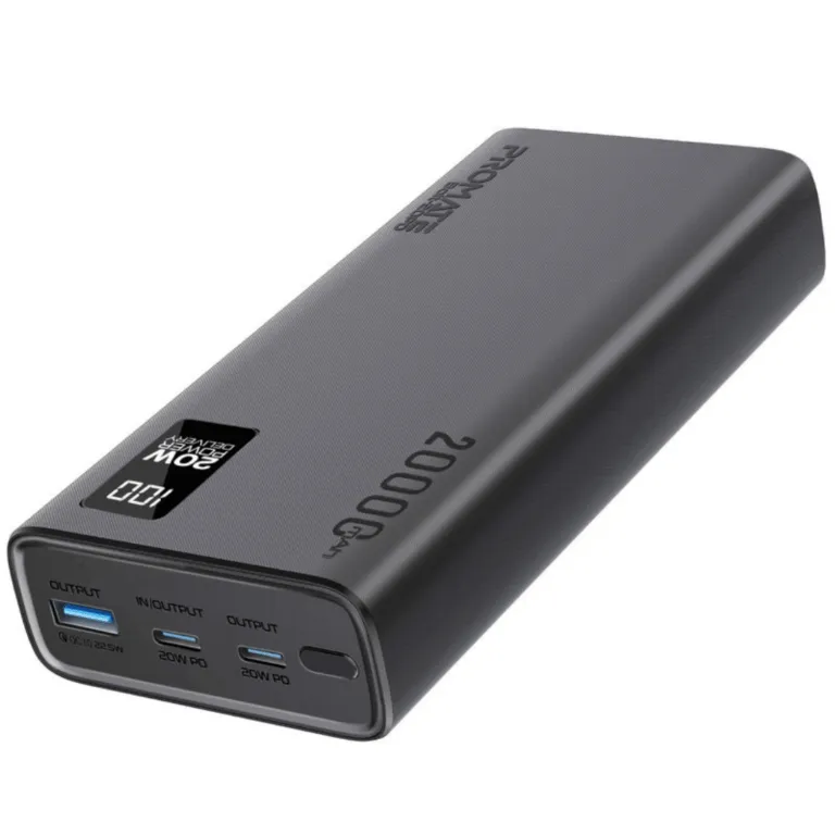 Promate Super Slim Design 20000mAh Smart Charging Power Bank