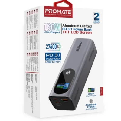 Promate Titan-160 27600mAh Ultra-compact 160W Power Bank