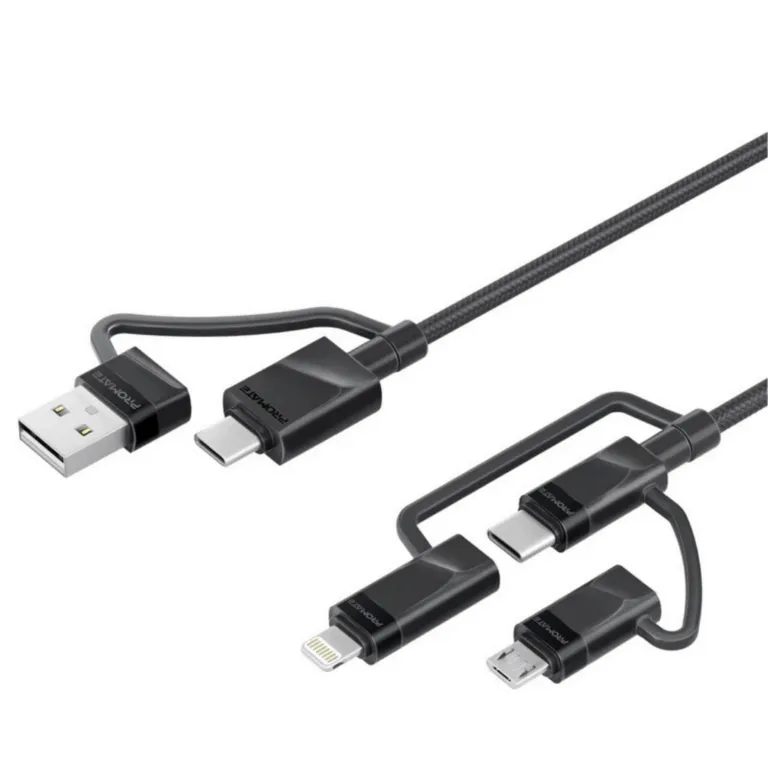 Promate PENTAPOWER 6-in-1 60W Hybrid Multi Connector Cable