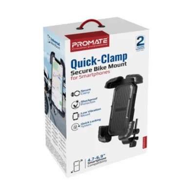 Promate Quick-Clamp SecureMount Bike Mount for Smartphones