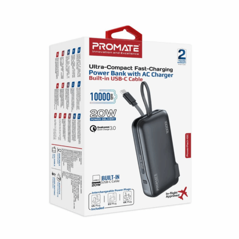 Promate 10000mAh Dual Mode PowerPack-10C Power Bank