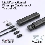Promate PERK Compact All-in-1 Charging Cable and Travel Kit