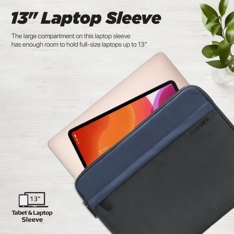 Promate Limber-SB 13" Tablet Sleeve with Front Storage Zipper