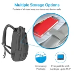 Promate Apollo-BP 15.6″ Dual-Pockets Urban Backpack