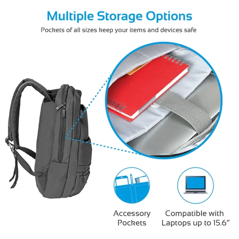 Promate Apollo-BP 15.6″ Dual-Pockets Urban Backpack