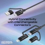 Promate PENTAPOWER 6-in-1 60W Hybrid Multi Connector Cable