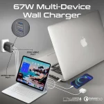 Promate GaNPort4-67PD Super-Speed 67W USB-C GaNFast Charger