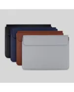 2 in 1 PU Leather Laptop Sleeve with Stand