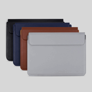 2 in 1 PU Leather Laptop Sleeve with Stand