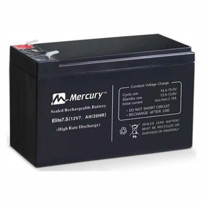 Mercury Elite 7.5 Sealed Lead Acid UPS Battery 7.5AH/12V (2.3 KG)