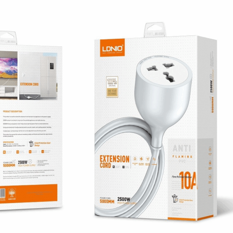 LDNIO 1 AC Outlet Universal 5M Power Socket Extension Cord (SC1017)