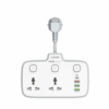 LDNIO SC2413 2 Universal Outlets Wall Power Socket 2500W With 1PD