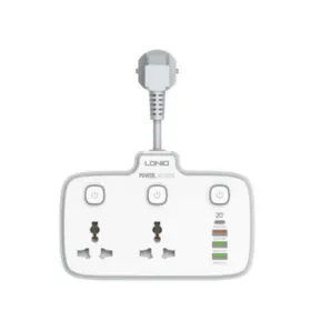 LDNIO SC2413 2 Universal Outlets Wall Power Socket 2500W With 1PD