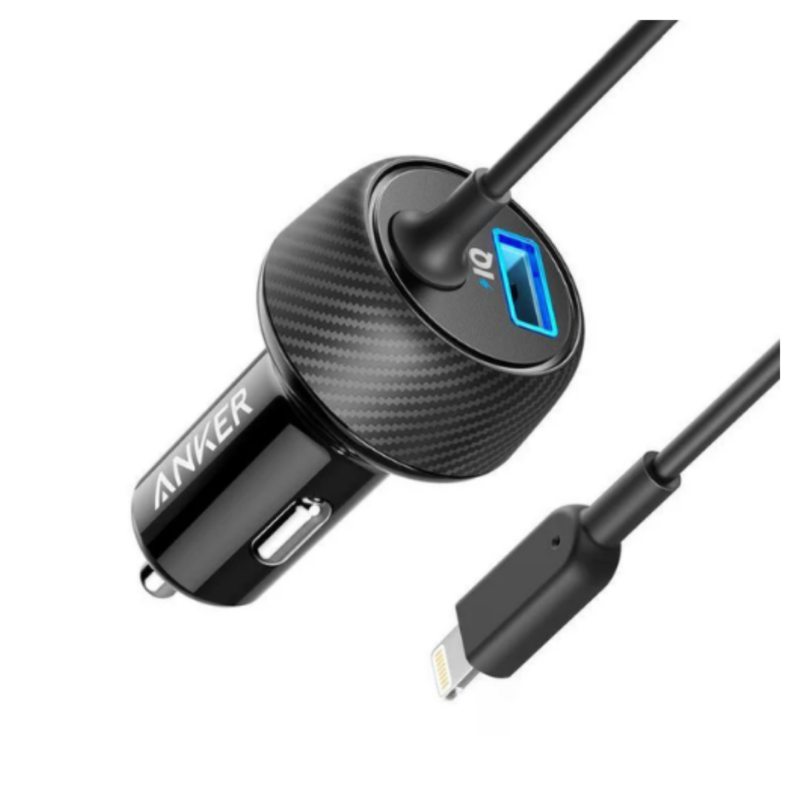 Anker Powerdrive 2 Elite With Lighting Connector Black