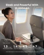 Anker Laptop Power Bank (25K, 165W, Built-In and Retractable Cables)