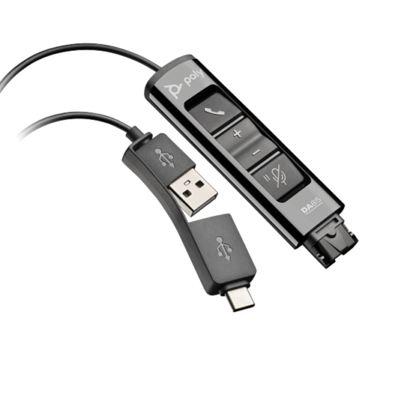 Poly Plantronics DA85 USB-A/USB-C Digital Headset Adapter