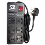 Mercury Surge Power Extension Socket 6240u 1.8m Cable, 6 Universal Socket