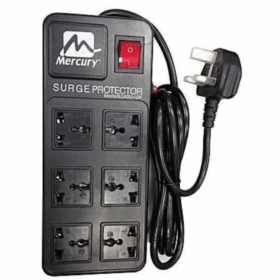 Mercury Surge Power Extension Socket 6240u 1.8m Cable, 6 Universal Socket