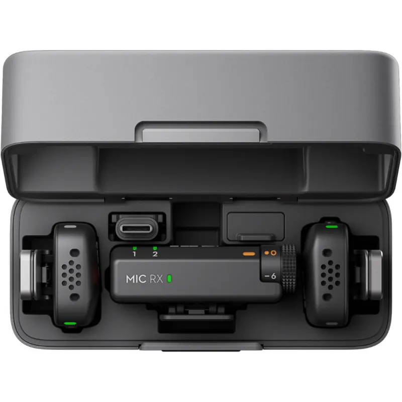DJI Mic Mini (2 TX + 1 RX + Charging Case), Wireless Lavalier Microphone