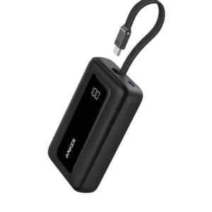 Anker Zolo Power Bank 10K, 30W, Built-In USB-C Cable