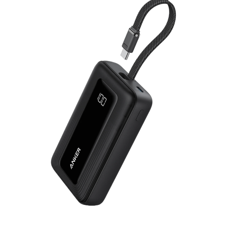 Anker Zolo Power Bank 10K, 30W, Built-In USB-C Cable