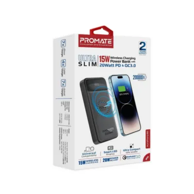 Promate AuraTorq-20 Portable 20000mAh Power Bank