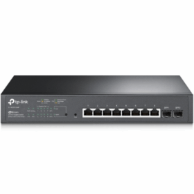 TP-Link JetStream 10-Port Gigabit Switch, 8 PoE+ Ports & 2 Gigabit SFP Slots