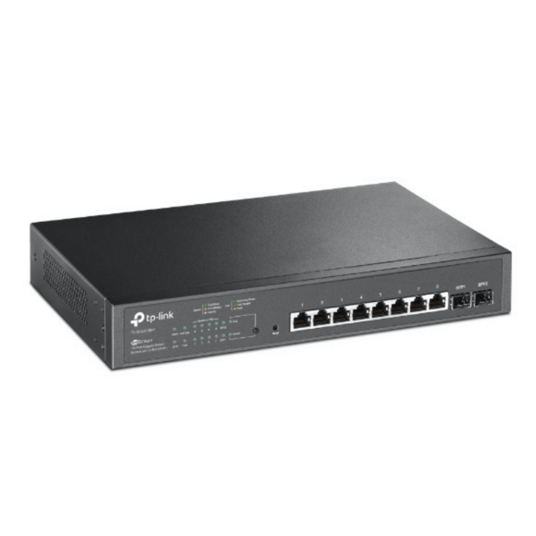 TP-Link JetStream 10-Port Gigabit Switch, 8 PoE+ Ports & 2 Gigabit SFP Slots