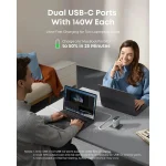 Anker Charger (140W, 4-Port, PD 3.1) with USB-C Cable