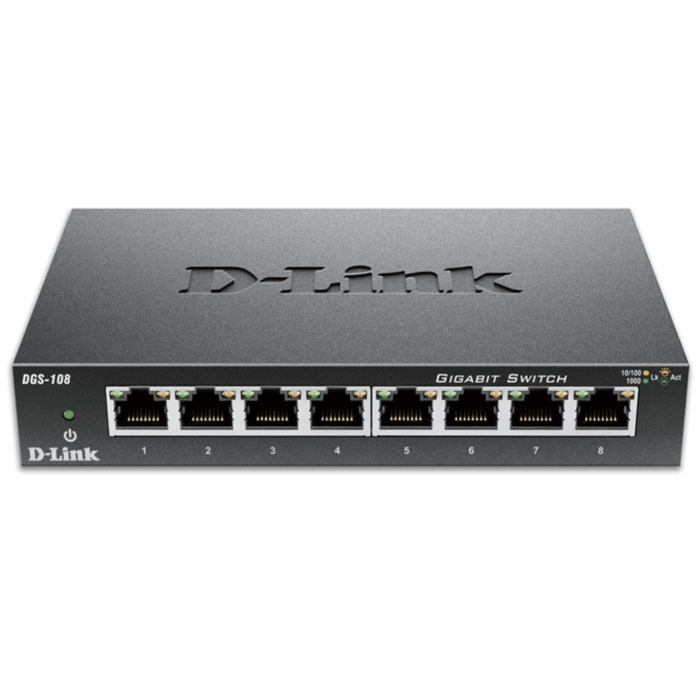 D-Link DGS-108 8-Port Gigabit Unmanaged Desktop Switch