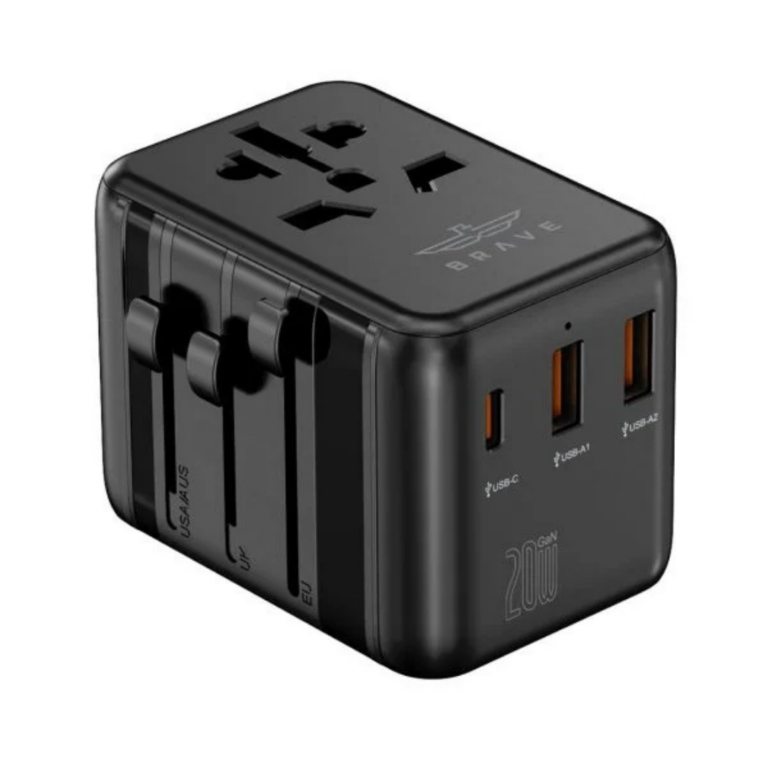 BRAVE BTC-36 20W Fast Travel Charger, 3-Port GAN AC Adapter