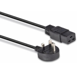 UK 3 Pin Plug to IEC C19 Power Cable