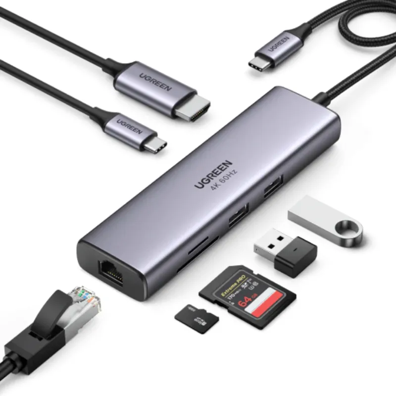 UGREEN CM512 60515 7-in-1 4K HDMI USB C Hub