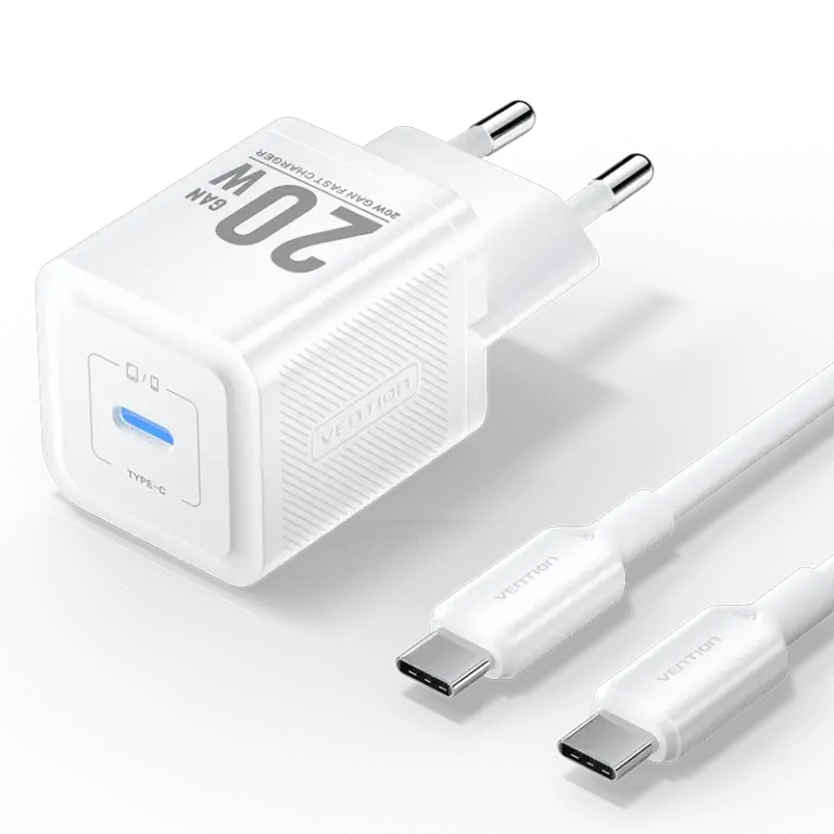 Vention 1-Port USB-C GaN Charger 20W EU-Plug