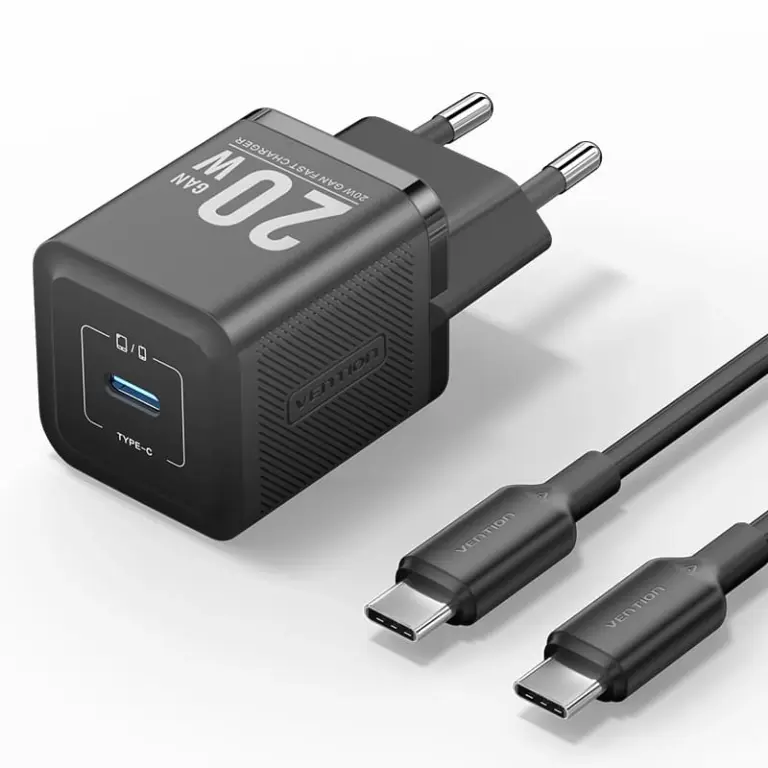 Vention 1-Port USB-C GaN Charger 20W EU-Plug