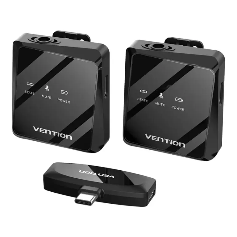Vention USB-C 2-Pack Wireless Lavalier Microphone