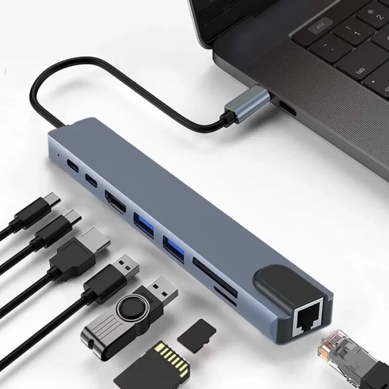 Lightwave USB-C 8 in 1 Docking Station Hub