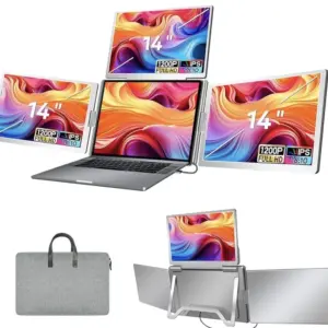 Vtouch 14” Portable Quad Laptop Monitor Screen Extender