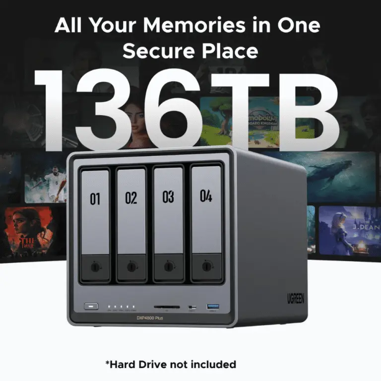 UGREEN CM752 NASync DXP4800 Plus 4-Bay Desktop NAS (Diskless)